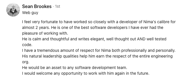 Review from Sean Brookes